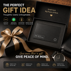 Velora ultra-slim Apple Find My wallet tracker card in a premium gift box, perfect for travelers, professionals, and everyday carry.