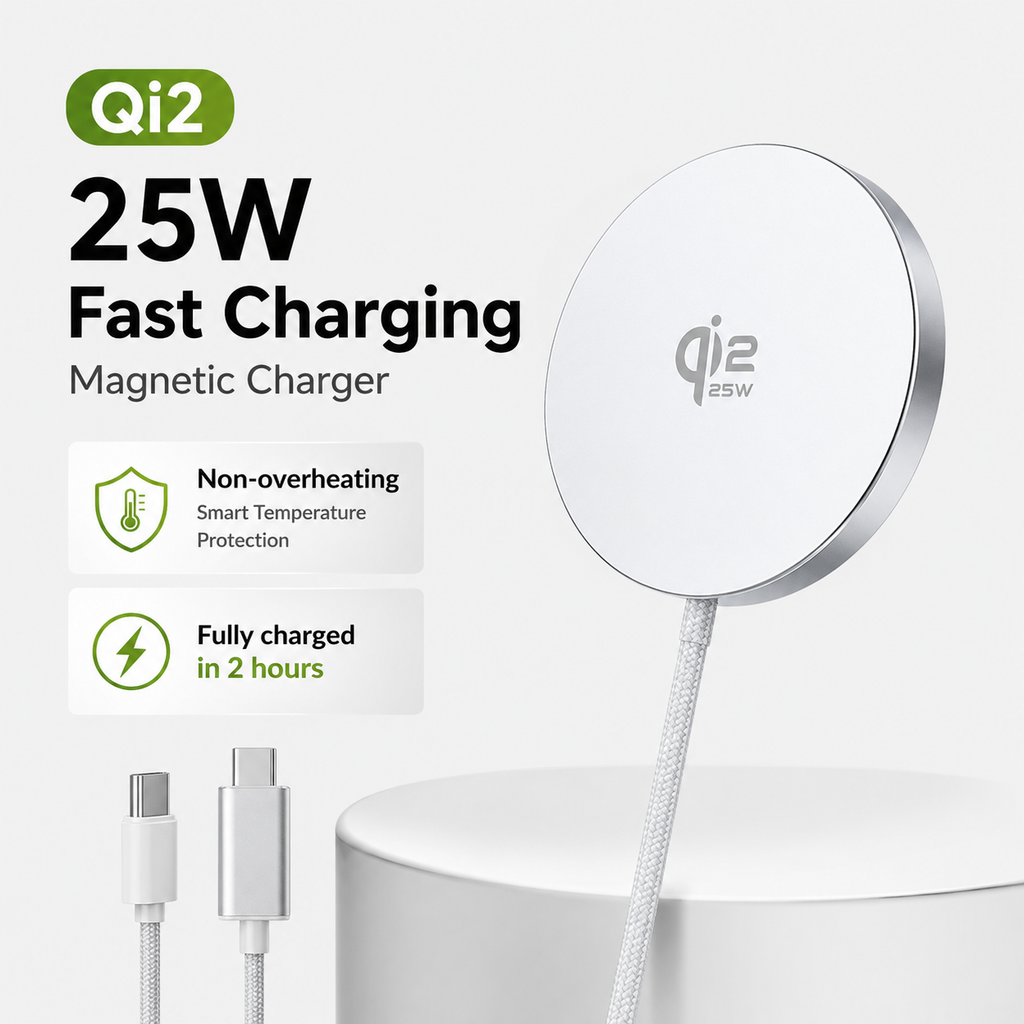 Ultra-Slim Portable USB-C Magnetic Charger