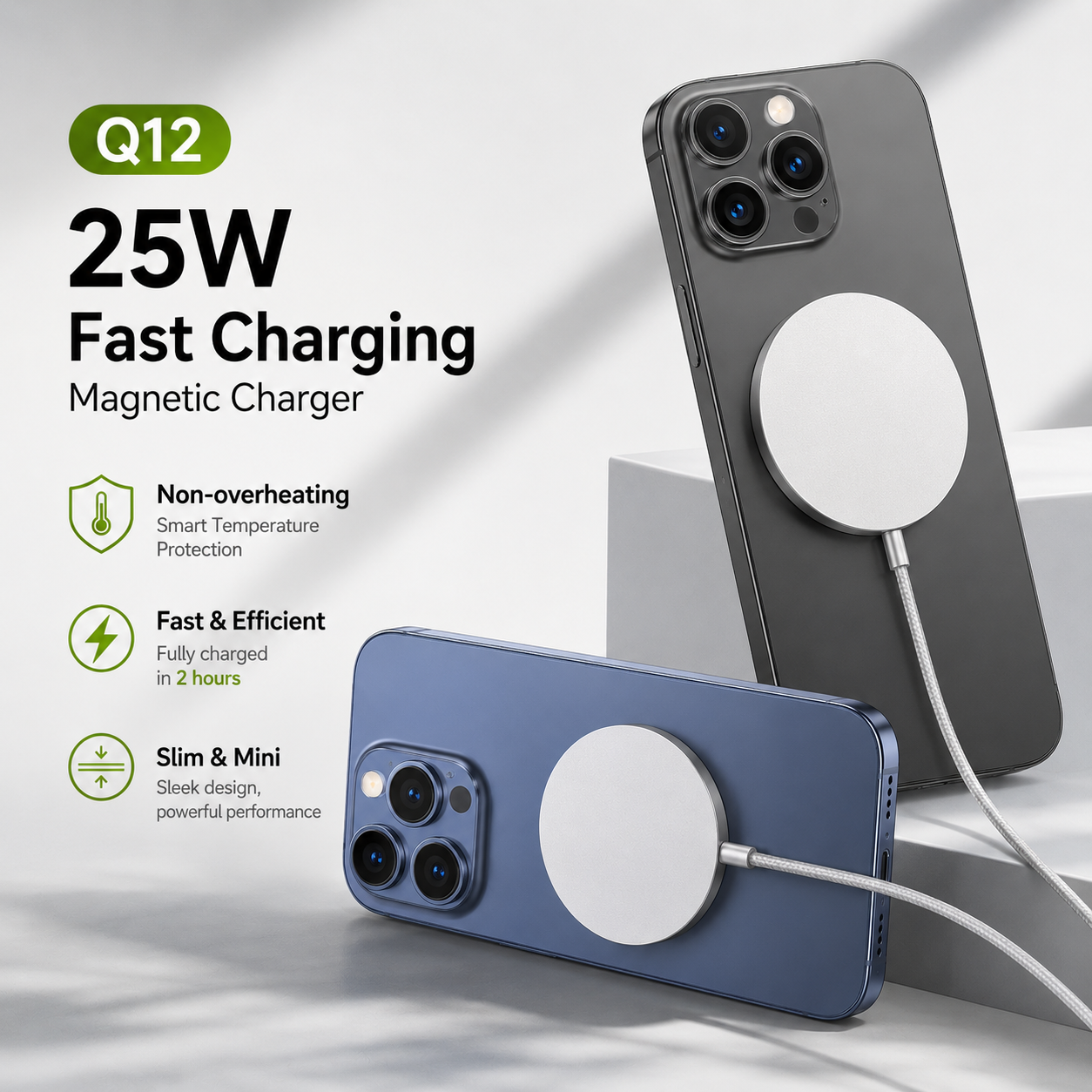 Ultra-Slim Portable USB-C Magnetic Charger